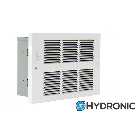 King Electric Hydronic Wall Heater Small 4700/5800 BTU W/Aqua Stat & Fan Switch White H612 4/5-AS/FS-GW